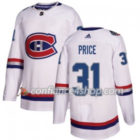 Adidas Maillot de Hockey Montreal Canadiens Carey Price 31 2017-2018 Blanc Classic Authentic - Homme